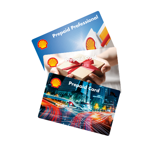 Gefächerte Karten Shell Prepaid Card